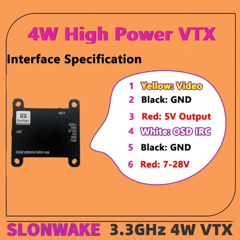SLONWAKE FPV 3.3G 16CH 4000mW  - Drone Rc Control ulasan dan harga