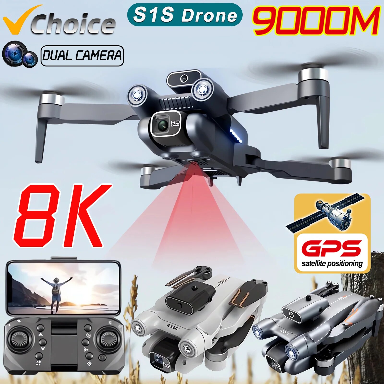S1S Drone 5G Wifi 4K Professio - Drone Rc S1S ulasan dan harga