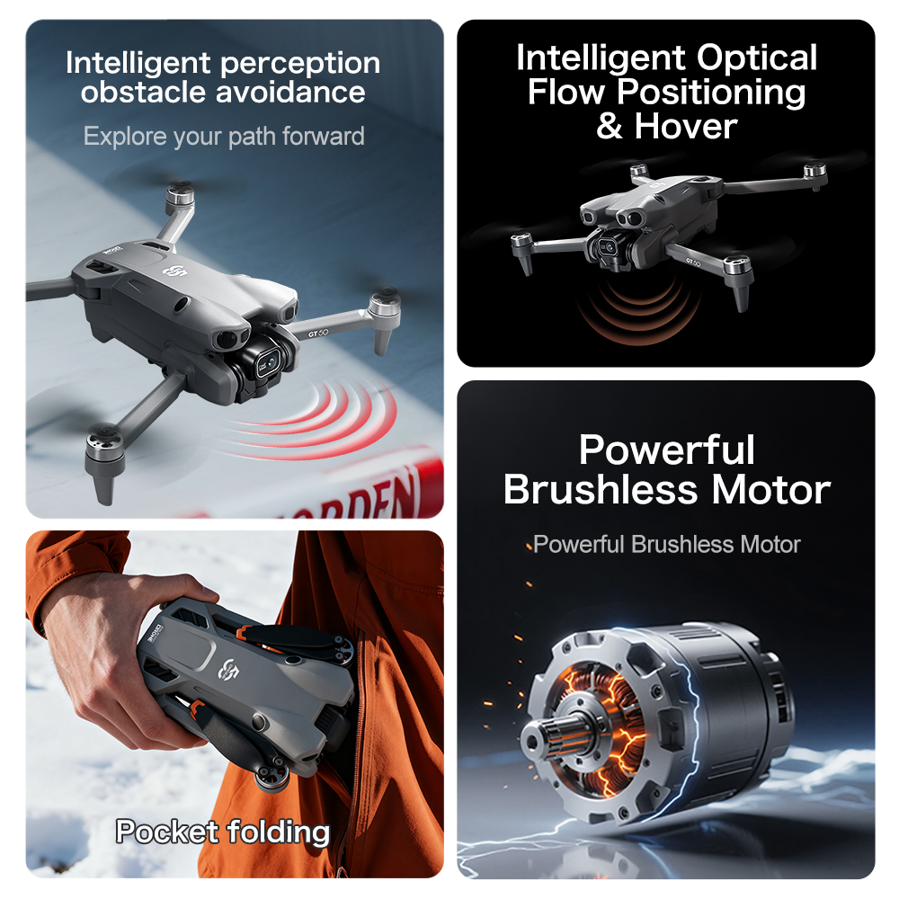 Original GT50 GPS Foldable Dro - Drone Rc Gt50 ulasan dan harga