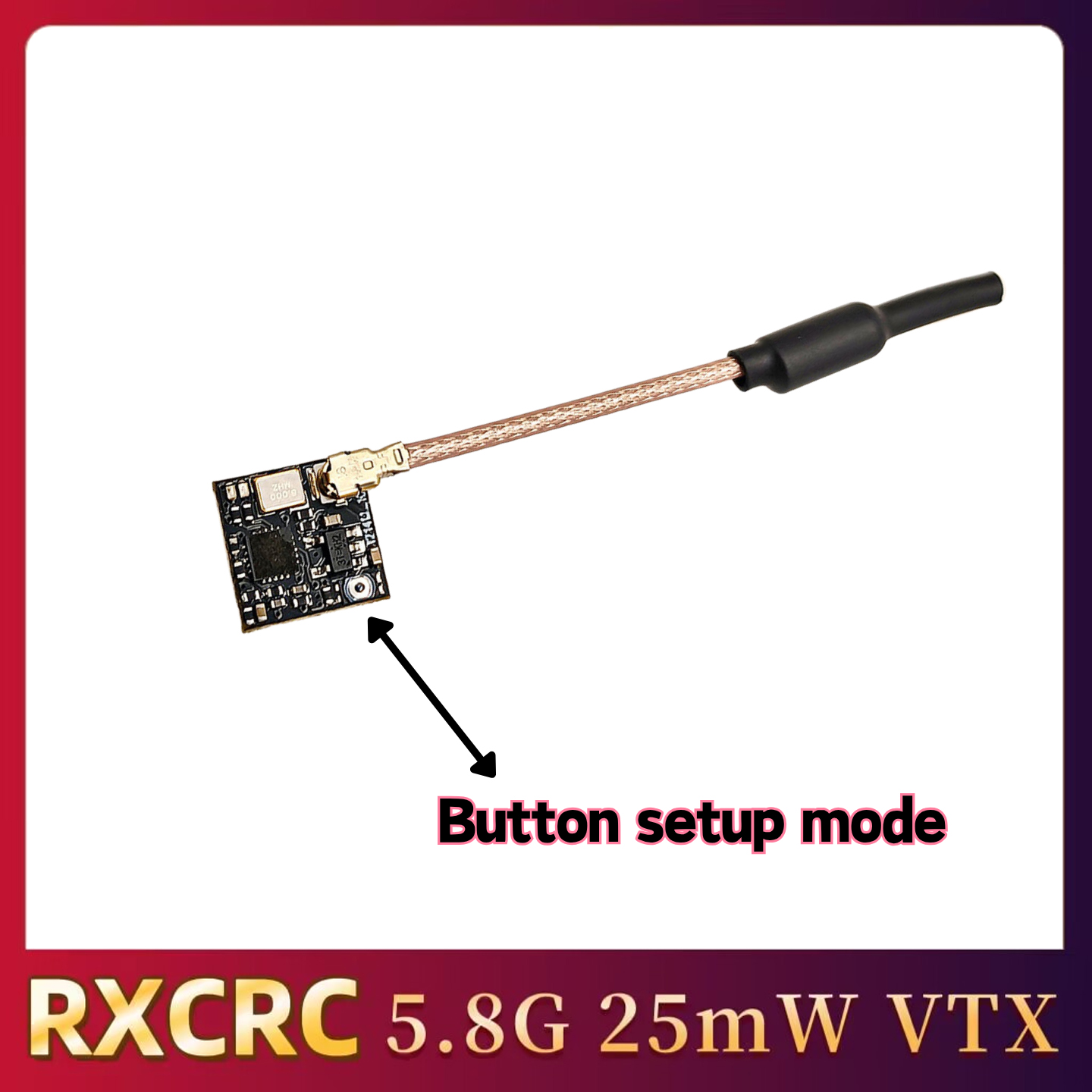 RXCRC 5.8GHz 48CH FPV 25mW Ana - Drone Rc Control ulasan dan harga